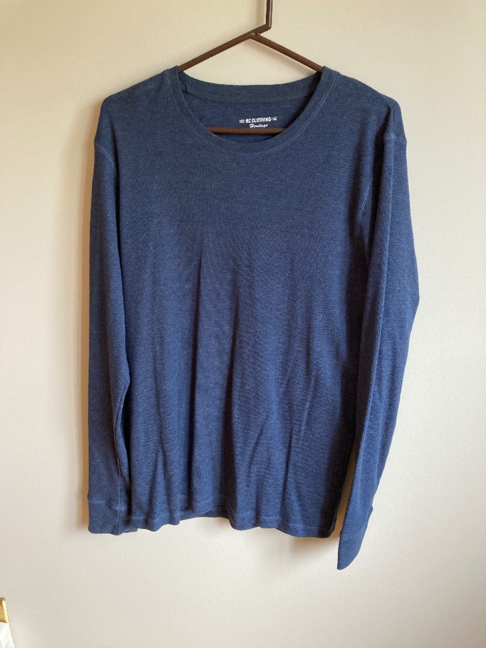 B.C. Clothing Heritage Navy Waffle Thermal L